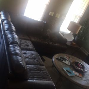 Sectional sofa faux leather